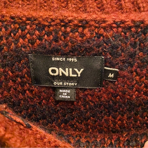 ONLY Onlranja Red Abstract Tiger Stripe Sweater - Picture 4 of 8